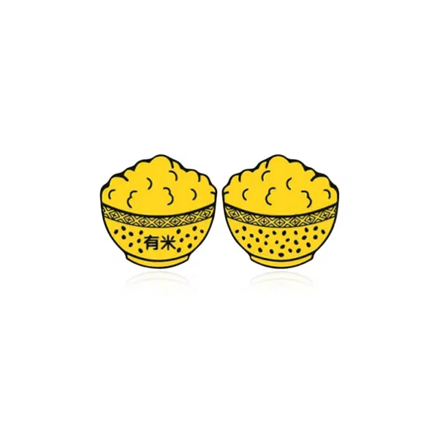 重庆金店 有米 招财进宝 财源滚滚有钱花 新中式国潮萌趣可爱创意 足金 一口价 金片 男女同款情侣款