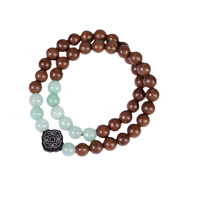 嫒柯 国潮新中式轻奢高级优雅气质文玩盘玩诸事顺禅如意吉祥佛珠念珠复古风文艺风#好运 合香珠 手串 男女同款情侣款