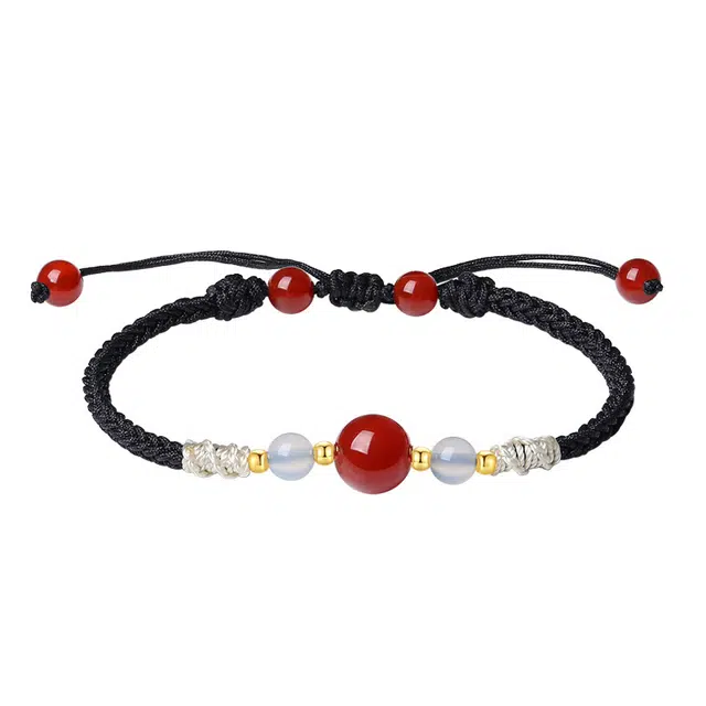 周百福 转运珠 新中式复古风 简约时尚百搭 轻奢精致高级感 小众设计感串珠手饰#好运天然 玛瑙 手绳 男女同款情侣款