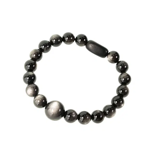 宣华意 百搭复古潮流个性 黑曜石 手串 男女同款情侣款