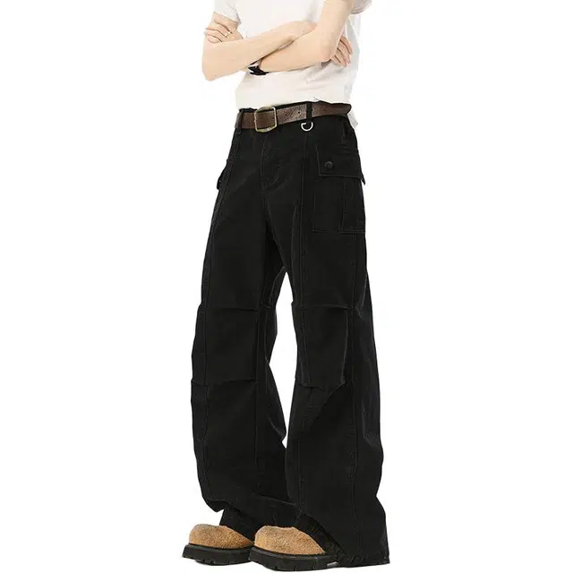 童先森 高街美式宽松复古休闲裤 男款