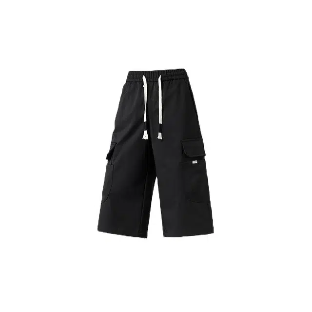 童先森 百搭大口袋美式潮流拼接工装七分休闲短裤 男款