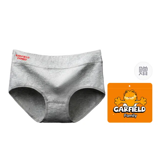 加菲猫家族 中腰大码柔软舒适透气抑菌防臭纯色无痕内裤 女款 礼盒组合装