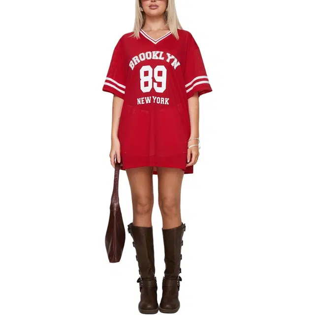 PRINCESS POLLY Michail jersey mini dress V