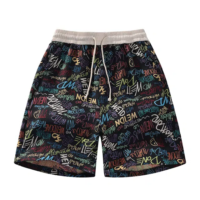 颂希尔 美式复古五分设计感舒适百搭宽松薄款休闲短裤 男女同款