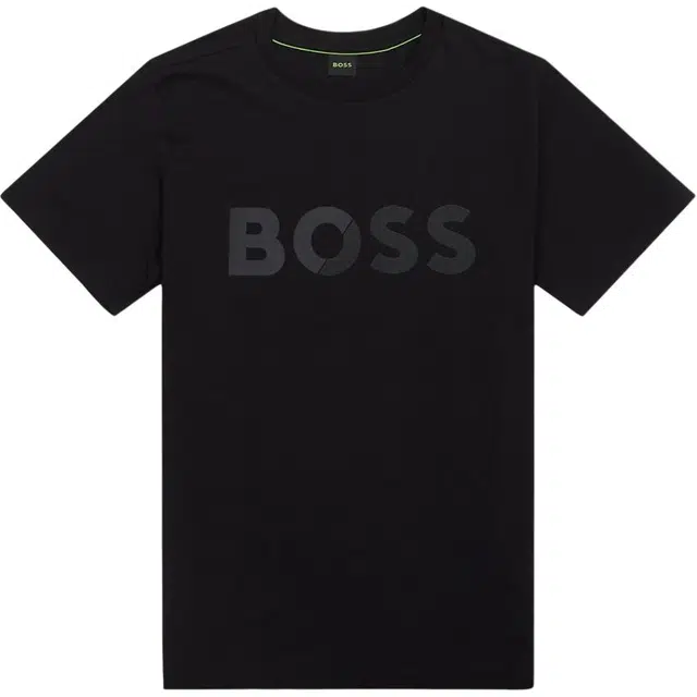 HUGO BOSS Lettered Crew Neck T-Shirt Black