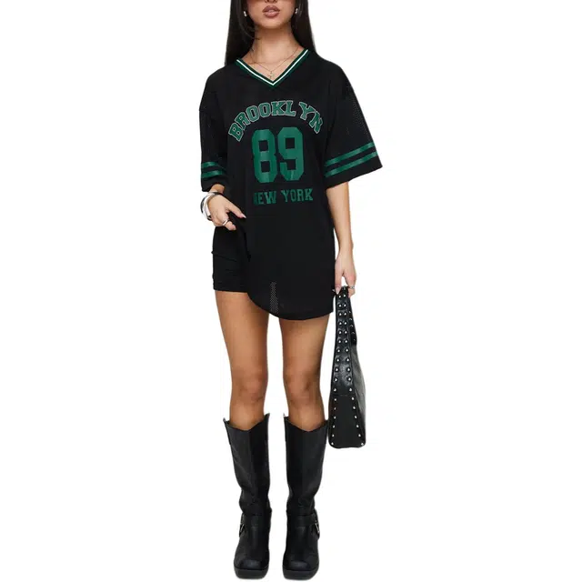 PRINCESS POLLY Michail Jersey Mini Dress V