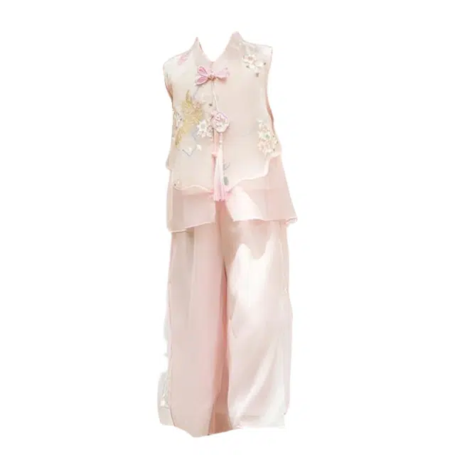 俞兆林连衣裙 俞兆林童装夏款古风汉服唐装仙气两件套唐装