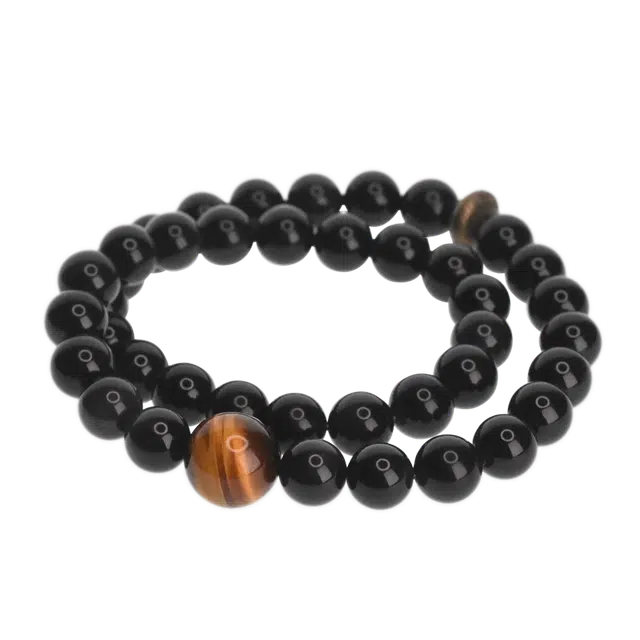 宣华意 复古个性设计潮搭 黑曜石 玉石手串 男女同款情侣款