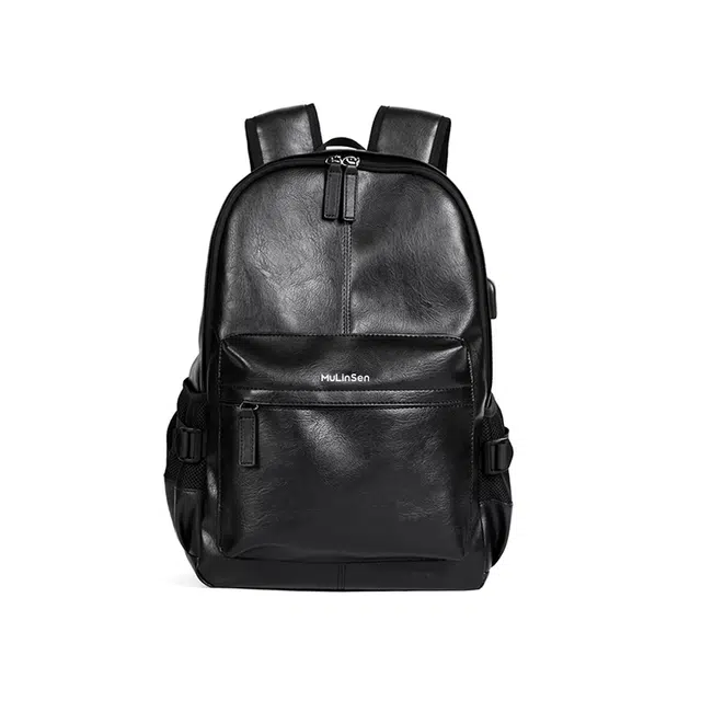 木林森 时尚简约通勤休闲百搭 涤纶（聚酯纤维） 双肩包 常规 男款 黑色/咖啡