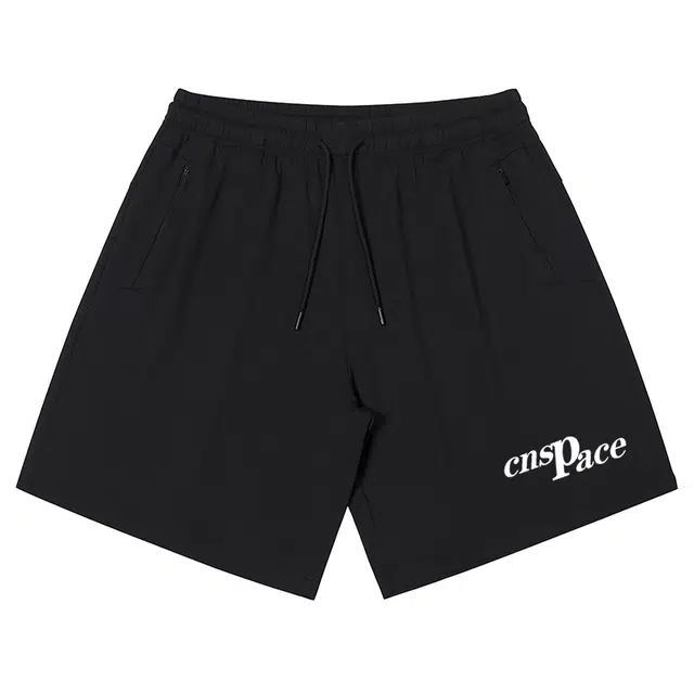 中国航天 美式复古百搭基础款宽松五分凉感运动松紧腰篮球健身纯色休闲短裤 男女同款