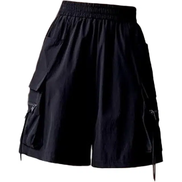 木清清 休闲薄款速干冰丝大口袋美式五分裤工装短裤 女款