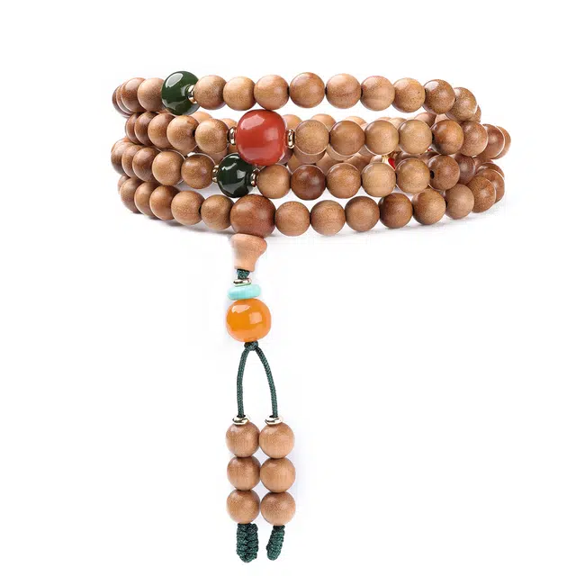 三檀小舍 国风国潮新中式 老料檀香诸事顺利前程似锦小众简约高级轻奢 檀木 手串 男女同款情侣款