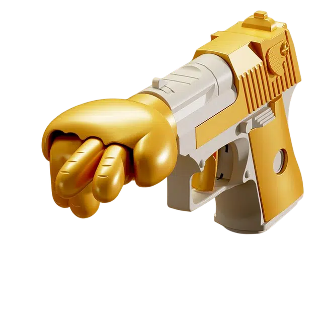 馨枕居 公平猜拳枪剪刀石头布桌面游戏枪道具解压必备 枪型玩具