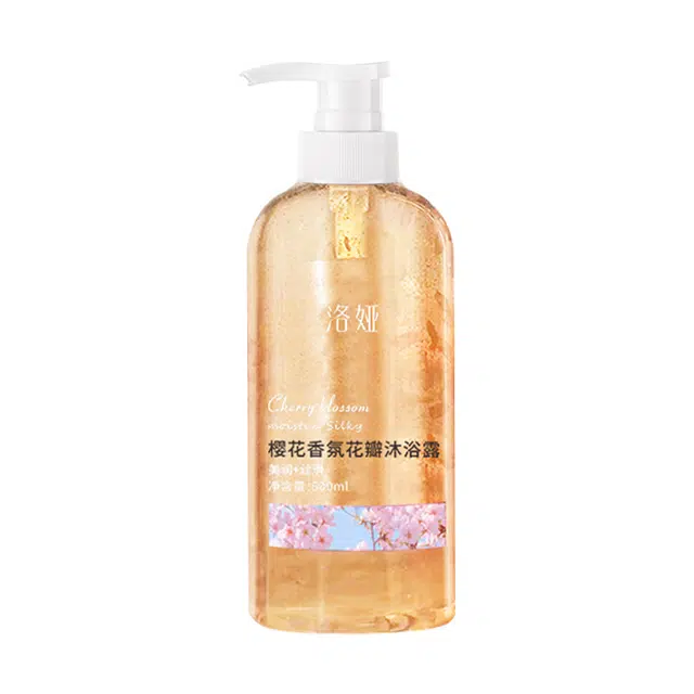 洛娅 香氛花瓣沐浴露 玫瑰樱花 清洁保湿滋润舒缓肌肤水润持久留香香氛 治愈系花香沐浴露 清洁保湿滋润清爽