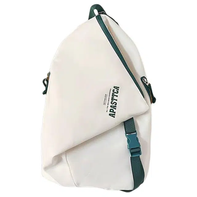 帕克熊 不规则小众韩版简约纯色时尚学生上课通勤日常轻便 尼龙 双肩包 男女同款情侣款 多色