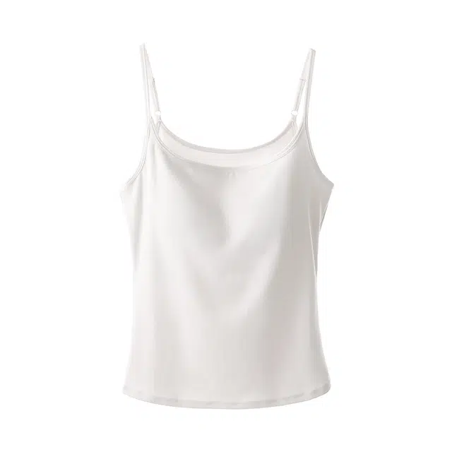 内在密码 法式慵懒风不透带胸垫可外穿纯色吊带 女款