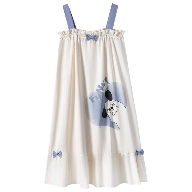 梦特娇 夏季 舒适亲肤透气睡裙 女款 白色