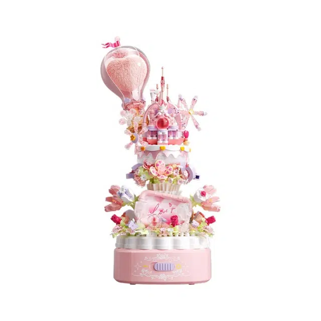 一合鸽 心动爱语音乐盒积木组装灯光 拼装模型