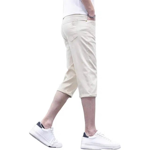 潮人榜 美式潮牌痞帅直筒潮流百搭牛仔短裤 男款