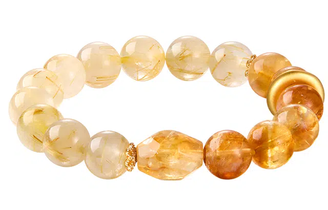 石头记 吸金招米转运珠配饰 高级感小众设计 八方来财 好运上岸配饰#好运天然 黄发晶 手串 男女同款情侣款