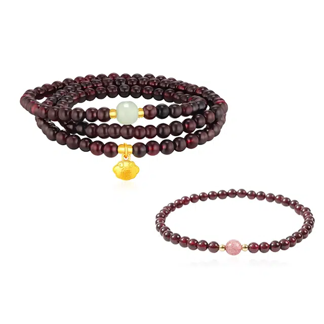 【福气满满】 重庆金店 如国潮新中式精致轻奢优雅气质小众设计 琉璃 手串 男女同款情侣款