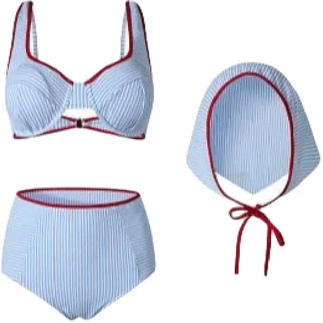 木清清 舒适简约百搭气质泳衣套装 女款