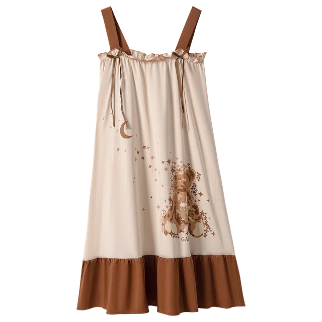 梦特娇 夏季 亲肤舒适透气睡裙 女款 棕色