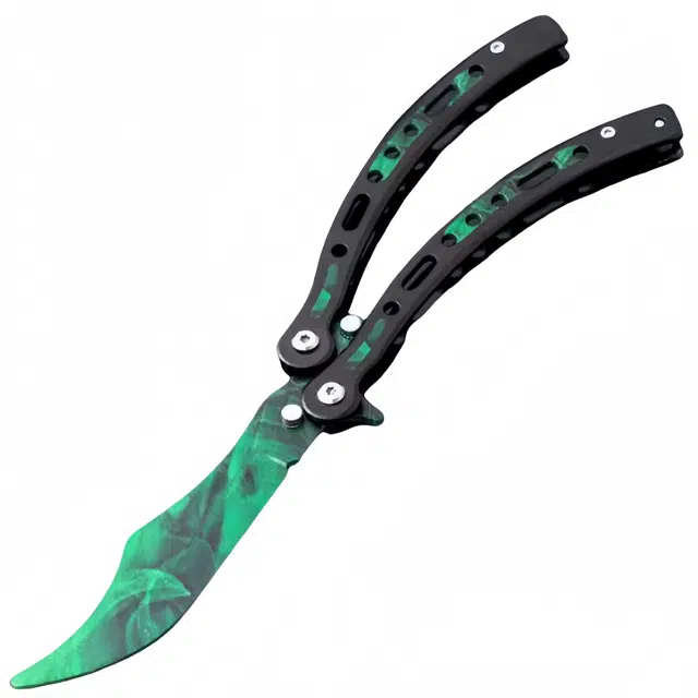 胖胖龙 冷锋蝴蝶刀可折叠 成品模型