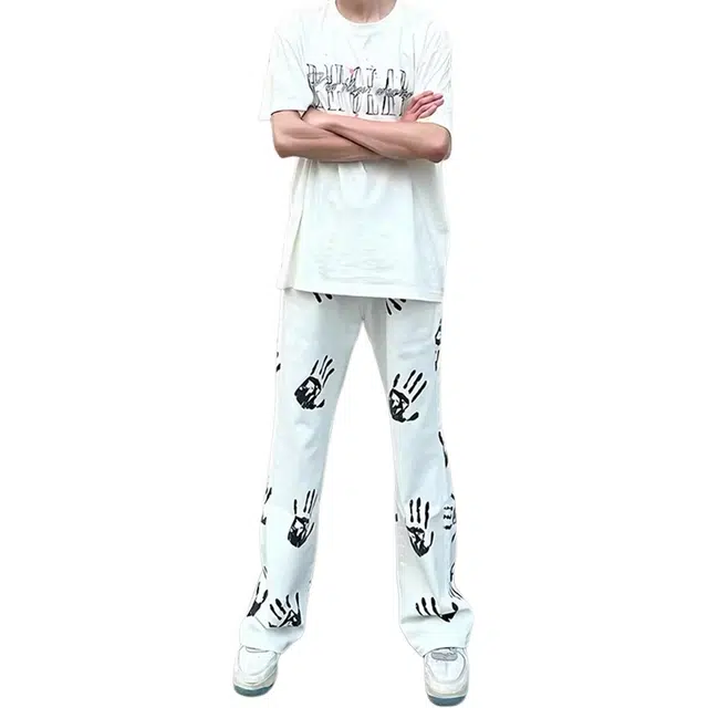 徐百货 美式潮牌炸街直筒裤子复古舒适百搭高级感简约牛仔裤 男女同款