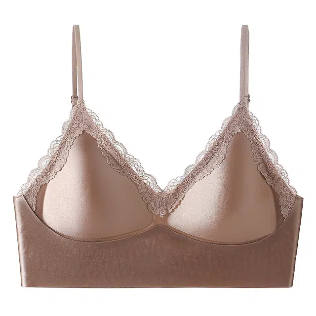 戴维诗 细肩带内衣女法式三角杯聚拢小胸无痕大胸显小美背文胸 女款