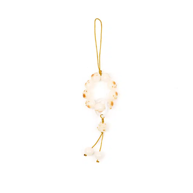 天纵 国风创意文玩开运挂饰 治愈可爱风 碳烤招财转运猫爪 手工编绳手机包包新中式纳福平安 白玉菩提 挂件 男女同款情侣款