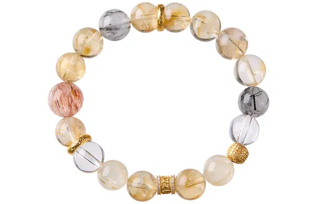 石头记 金霸大综合 时来运转诸事顺遂有钱花  黄塔晶 金发晶 财运连连新中式国潮吸金招财#好运天然 多色水晶 手串 男女同款情侣款