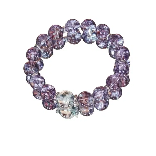 迈奇的礼物 爆闪紫阿赛学习工作搭子 转运守护上岸新中式国潮文艺清新甜美复古小众高级气质优雅百搭高颜值爆款#好运天然 紫水晶 手串 女款