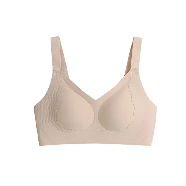 慕梵度 无钢圈大胸显小聚拢防下垂裸感无痕美背调整型薄款文胸 女款