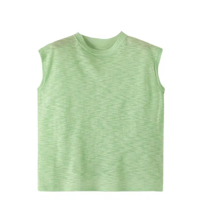 晚白 高弹力轻薄透气宽松版型针织衫 女款