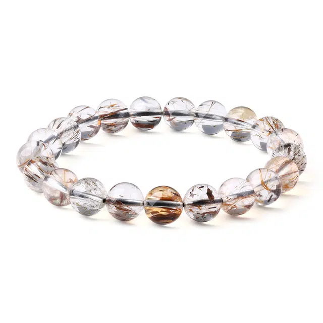 老庙 【八方来财】新中式锦鲤  国风小众设计精致气质招财纳福简约百搭#好运天然 白水晶 手串 女款