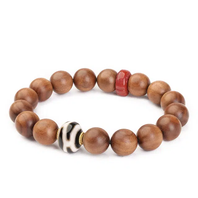 三檀小舍 【天珠】 国风国潮新中式复古风 小众简约高级轻奢饰品配饰礼盒 檀木 手串 男女同款情侣款