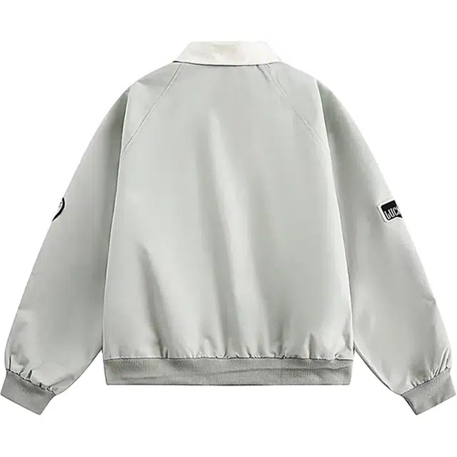 木清清 美式翻领宽松休闲百搭学院风夹克外套 女款