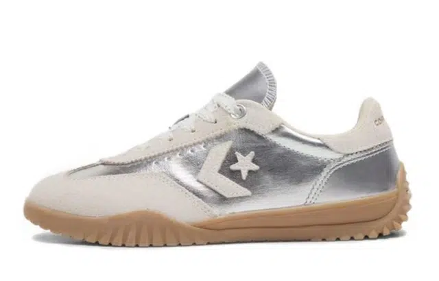 Converse Run Star Trainer White Silver Pink