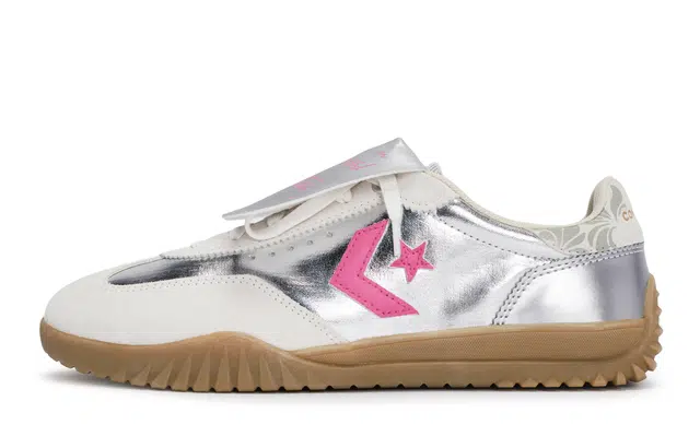 Converse Run Star Trainer White Silver Pink