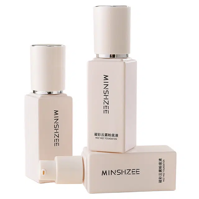 茗希芝 粉底液遮瑕持久不脱妆水润轻薄持妆底妆干皮油皮跨境粉底液 自然