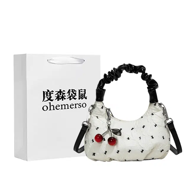 度森袋鼠 时尚潮流小众设计通勤 织布 单肩斜挎手提包 常规 女款 多色