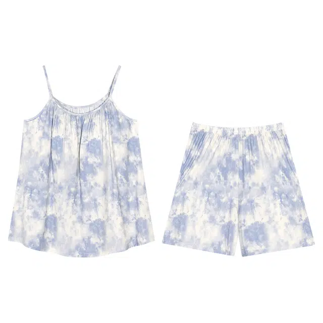 向薇 性感吊带女带胸垫一体夏季莫代尔女生可外穿家居服睡衣套装 女款