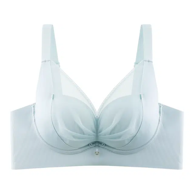 欧迪芬 冰丝亲肤柔软轻薄透气吸汗防滑上托聚拢防下垂蕾丝无痕大胸显小小胸聚拢防固定杯不跑杯夏季清凉感文胸 女款