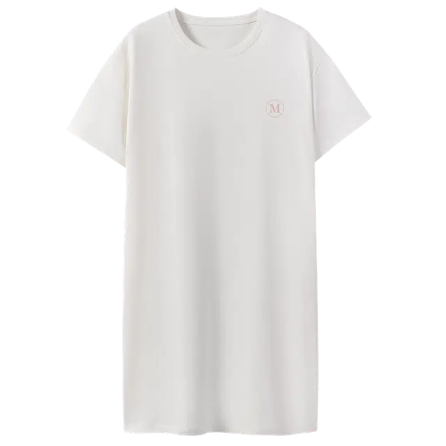 梦特娇 夏季 舒适亲肤圆领睡裙 女款 白色