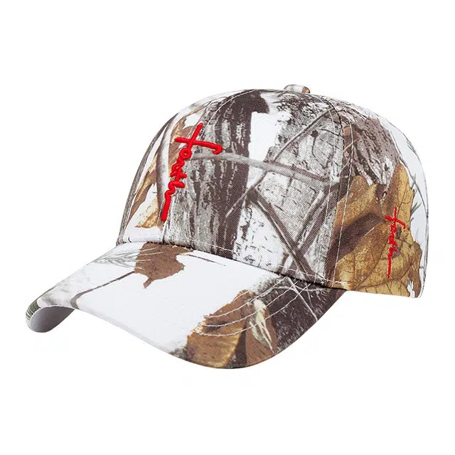 山一丸 户外仿生迷彩战术帽子野外钓鱼帽 棉 鸭舌帽 男女同款情侣款