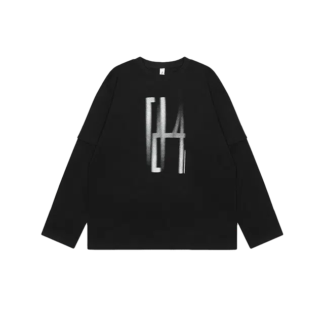 奇迹街区 秋季复古圆领潮牌慵懒风情侣休闲打底衫卫衣 男女同款