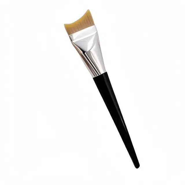 几多萌   月牙形粉底刷鱼尾弧形化妆刷超薄不吃粉面膜刷无痕上妆美妆工具