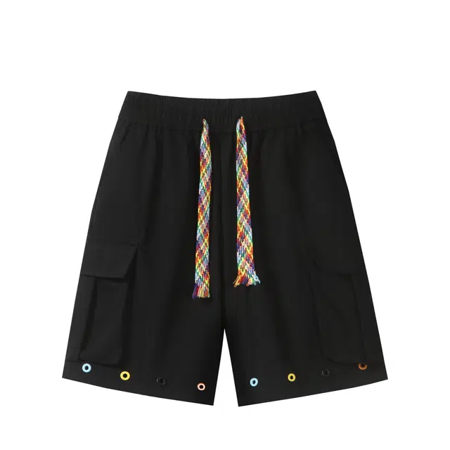 【dme】 美式痞帅设计感五分裤潮牌宽松时尚百搭休闲短裤 男女同款